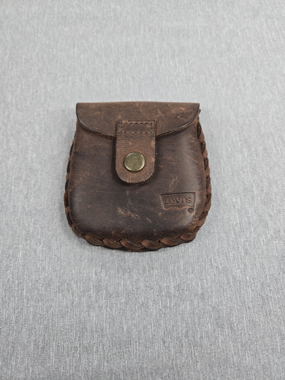 1970s Levi's Brown Leather Belt Coin Pouch
